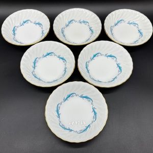 Minton Downing 5" Dessert Fruit Bowls(Set of 6) Bone China England
